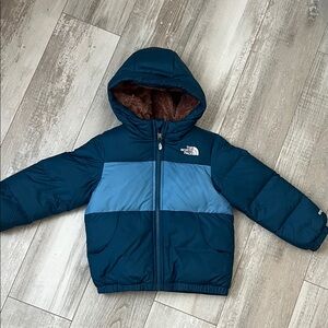 The North Face Navy and Light Blue Puffer Jacket